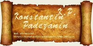 Konstantin Padežanin vizit kartica